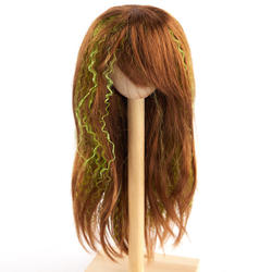 Monique Synthetic Mohair Auburn Lime Green J-Rock Doll Wig