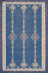 Dollhouse Miniature Blue Persian Printed Rug