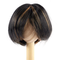 Monique Synthetic Mohair Off Black and Gold Buttercup Doll Wig