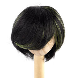 Monique Synthetic Mohair Off Black Lime Green Buttercup Doll Wig