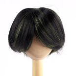 Monique Synthetic Mohair Off Black Lime Green Buttercup Doll Wig