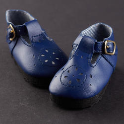 Monique Navy Blue Modern T-Strap Doll Shoes