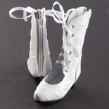 Monique Patent White Angelic Doll Boots