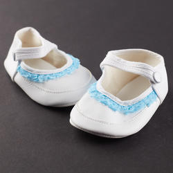 Monique White and Blue New Baby Doll Shoes