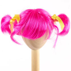 Monique Synthetic Mohair Hot Pink Honor Doll Wig