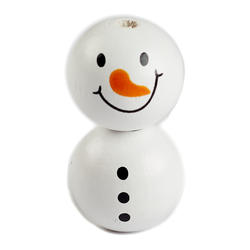 Pre painted Wooden Snowman Beads