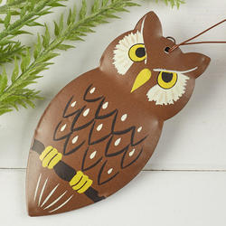 Rustic Tin Owl Ornament