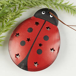 3D Ladybug Tin Punched Ornament