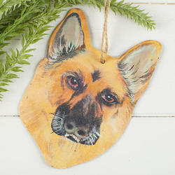 German Shepherd Metal Dog Ornament