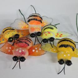 Assorted Artificial Mesh Bumble Bees