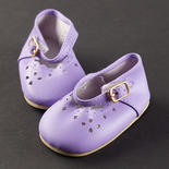 Monique Purple Baby Heart Cut Doll Shoes