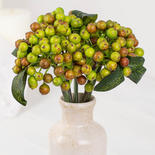 Artificial Green and Red Berry Bundle