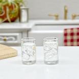 Dollhouse Miniature Soda Filled Glass Tumblers