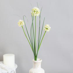 Cream Artificial Allium and Onion Grass Spray