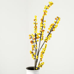 Yellow and Orange Artificial Berry Twig Spray