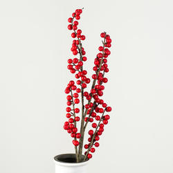 Red Artificial Berry Twig Spray