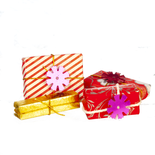 Dollhouse Miniature Christmas Gift Wrapped Boxes
