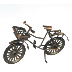 Dollhouse Miniature Bicycle with Basket