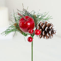 Artificial Snowy Pine Apple and Berry Pick