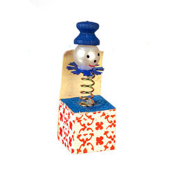 Dollhouse Miniature Blue Jack-in-the-Box