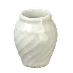 Miniature White Ceramic Urn Vase
