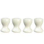 White Dollhouse Miniature Egg Cups, Set of 4