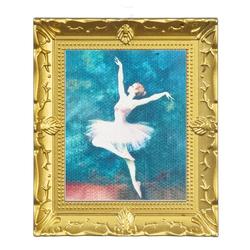 Miniature Gold Framed Ballet Painting.
