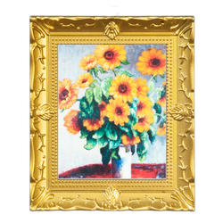 Miniature Gold Framed Monet Sunflower Print