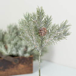 Artificial Frosted Pine with Cone Picks