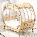 Dollhouse Miniature Unfinished Victorian Canopy Bed