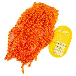 Monique Synthetic Mohair Orange Curly Weft Doll Hair