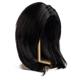Latisha Collection Synthetic Natural Black Lace-Front Doll Wig