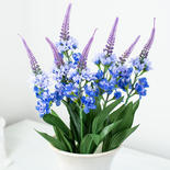 Artificial Lavender and Blue Spike Flower Bush