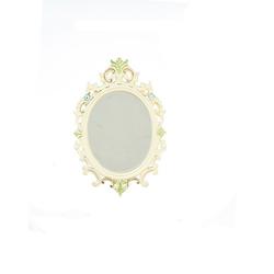 Dollhouse Miniature Crested Top Mirror