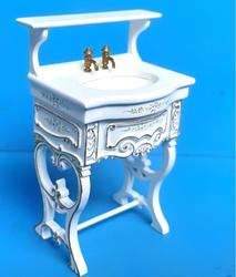Dollhouse Miniature Early Victorian Washstand with Basin
