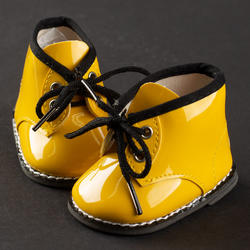 Monique Patent Dark Yellow My Golly Doll Boots