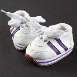 Monique Purple and White Mini Sketz Doll Shoes