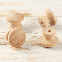 Unfinished Wood Knobs for Cabinet Furniture Drawer Pull Handles
