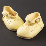 Monique Yellow Baby Heart Cut Doll Shoes