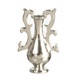Dollhouse Miniature Silver Vase with Handles