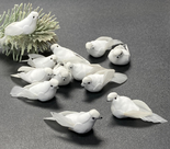 Artificial White Mini Dove Birds
