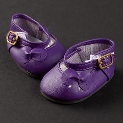 Monique Dark Purple Side Ribbon Mary Jane Doll Shoes