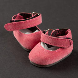 Monique Dark Pink Suede Plain Ankle Strap Doll Shoes