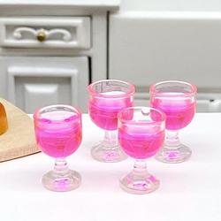 Dollhouse Miniature Rose Goblet Set