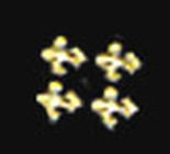 Dollhouse Miniature Small Fleur De Lis, 4Pcs in Gold