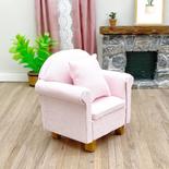 Dollhouse Miniature Pink Chair with Pillow