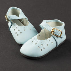 Monique Light Blue Baby Heart Cut Outs Doll Shoes
