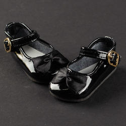 Monique Black Elegant Mary Jane Doll Shoes