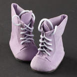 Monique Purple Suede Laced-Up Doll Boots