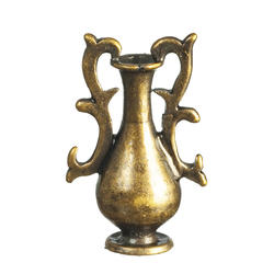 Dollhouse Miniature Antique Brass Vase with Handles